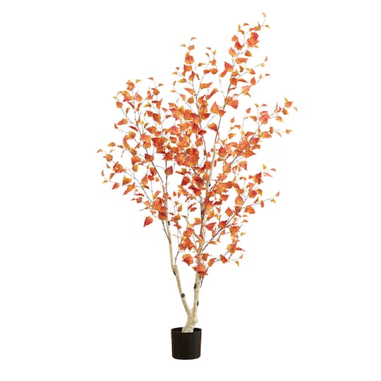 6ft. Autumn Birch Artificial Fall Tree